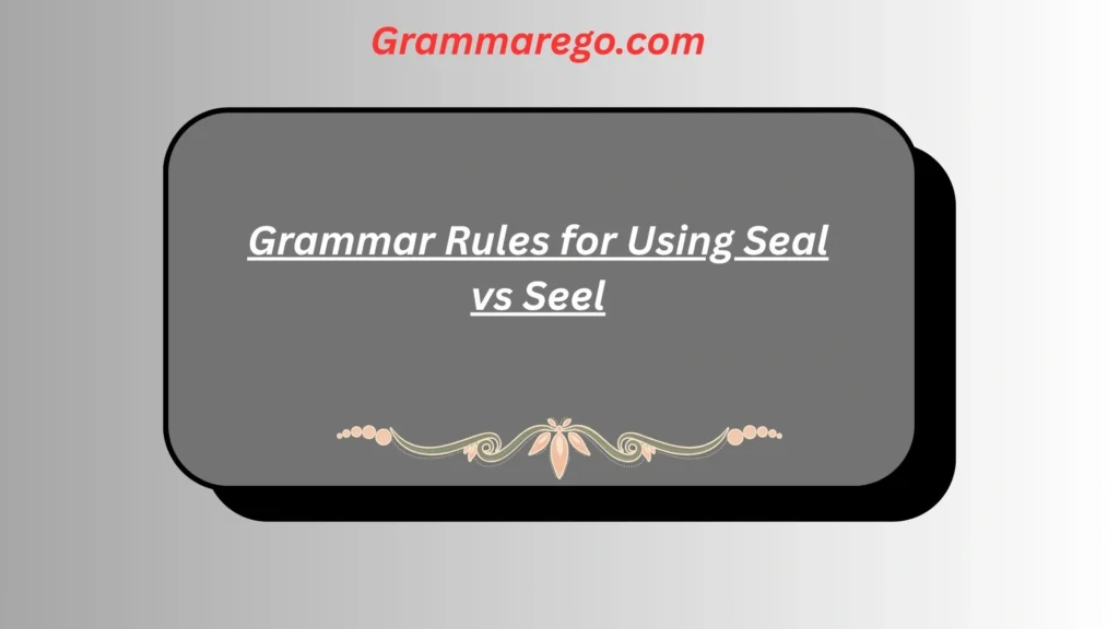 Grammar Rules for Using