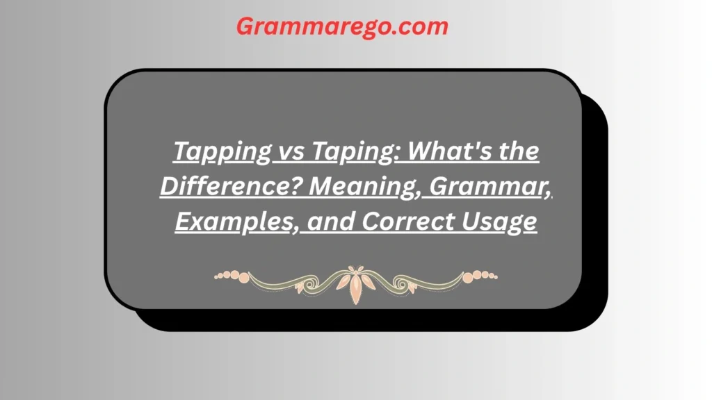 How Tapping and Taping Connect