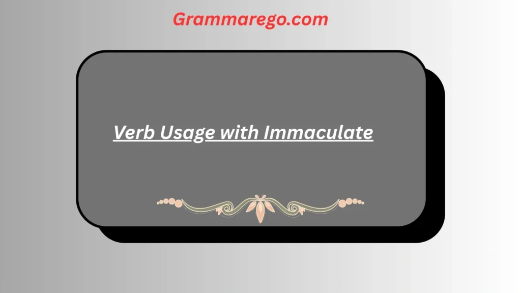 verb-usage-with-immaculate